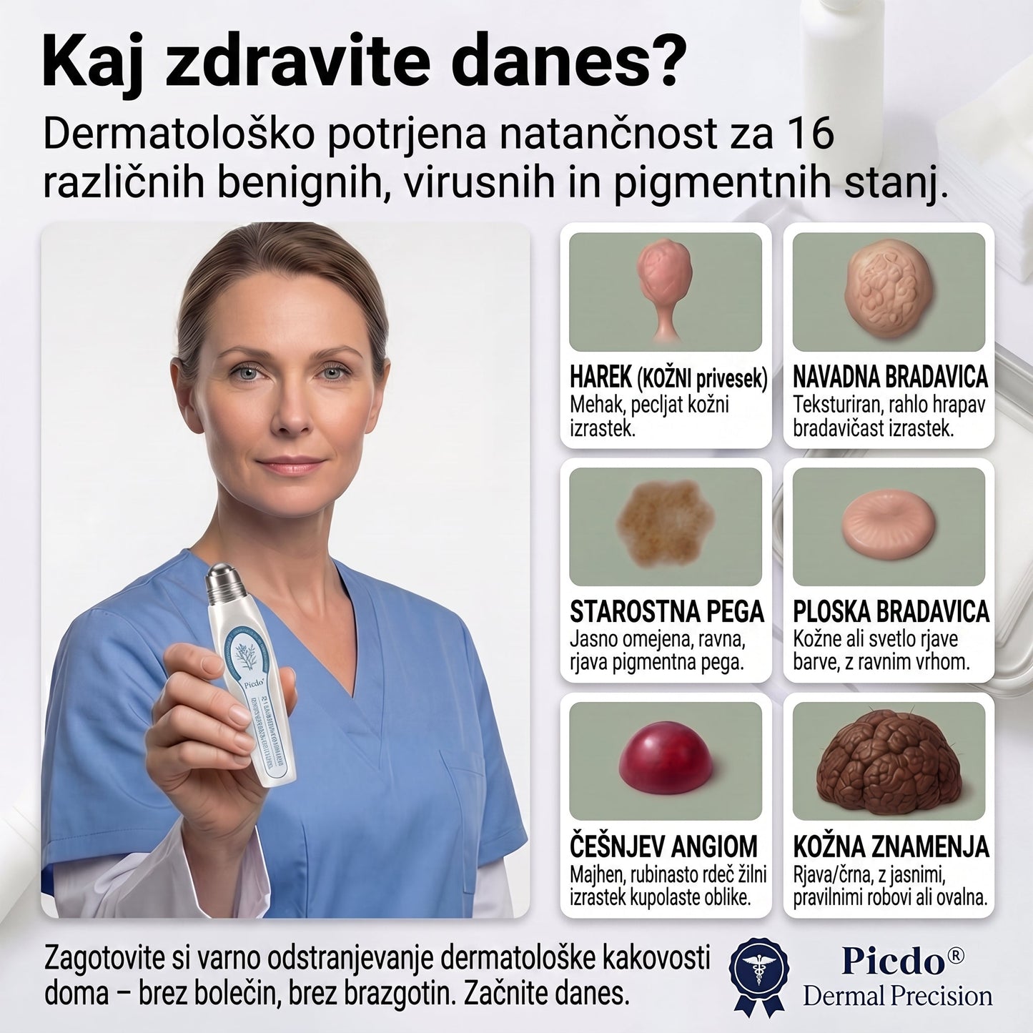 𝐏𝐢𝐜𝐝𝐨® 7-dnevno pisalo za odstranjevanje pigmentnih madežev in brazgotin (neboleče, brez brazgotin – z valjčnim aplikatorjem) 🎇
