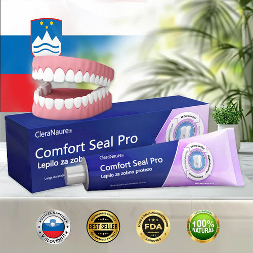 CleraNaure® Comfort Seal Pro • Do 96 ur varne pritrditve • 💧 Vodoodporno • 🌡️ ThermoBond tehnologija • Udobno prileganje 🦷