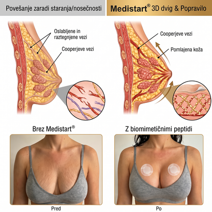 Medistart® Napredna nega za čvrstost in oblikovanje prsi – Nano tehnologija za mladosten videz ✨ Pomaga izboljšati videz elastičnosti kože in poudariti naravne ženske obline 🔥