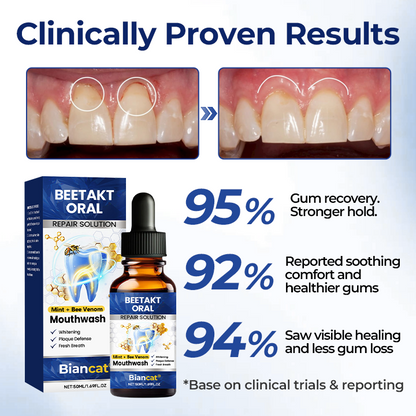 Biancat® BeeTakt Premium Raztopina za Nego Dlesni 🦷 – Napredna Formula s Čebeljim Strupom, Q10, Hialuronsko Kislino in Naravnimi Rastlinskimi Izvlečki za Zdrave Dlesni in Sijoč Nasmeh ✨