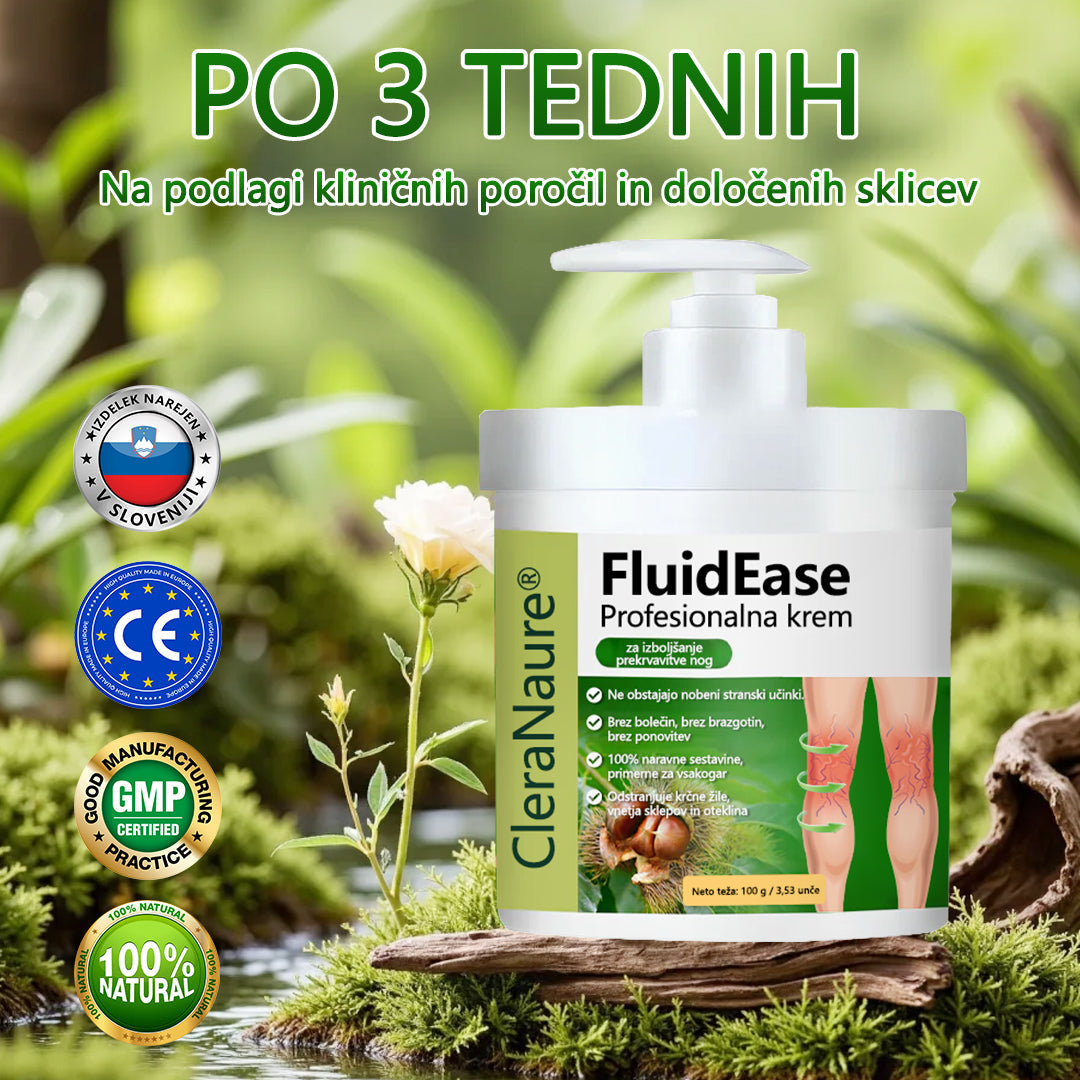 ✨ Poslovite se od otečenih, bolečih nog – CleraNaure® FluidEase Profesionalna krema za izboljšanje prekrvavitve nog prinaša pravo olajšanje! ✨🦵