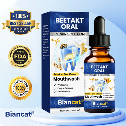 Biancat® BeeTakt Premium Raztopina za Nego Dlesni 🦷 – Napredna Formula s Čebeljim Strupom, Q10, Hialuronsko Kislino in Naravnimi Rastlinskimi Izvlečki za Zdrave Dlesni in Sijoč Nasmeh ✨