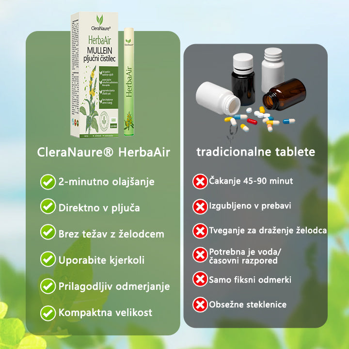 💎CleraNaure® HerbaAir Mullein Prečiščevalec Pljuč
